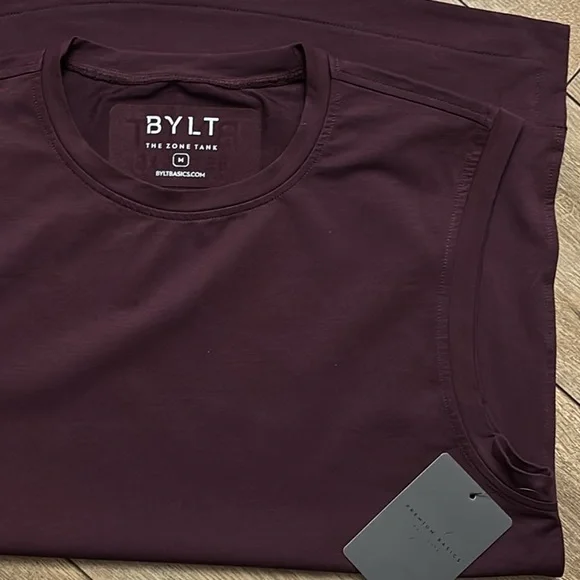 NWT BYLT Basics The Zone Tank in Burgundy - Picture 2 of 5